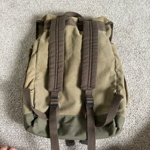 Ralph Lauren Denim & Supply Military Cargo Army Backpack Canvas Bag Bookbag - Picture 6 of 16
